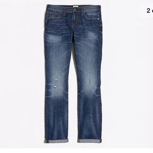 J Crew San Jose Wash Boyfriend Jeans Distressed